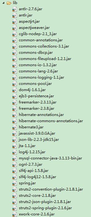 spring+hibernate+Struts2 整合(全注解及注意事项)