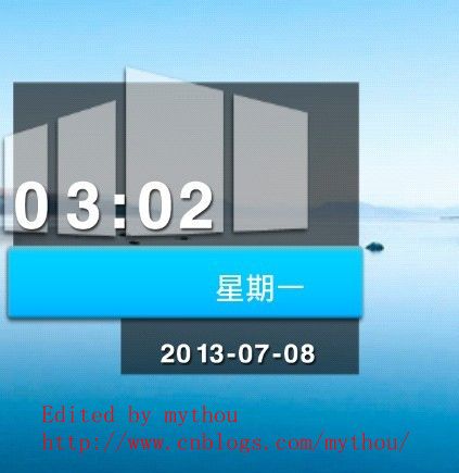 Android 桌面Widget开发要点(时间日期Widget)