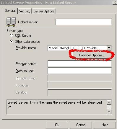 Could not execute query against OLE DB provider 'OraOLEDB.Oracle'