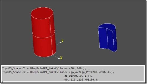 Construction of Primitives in Open Cascade