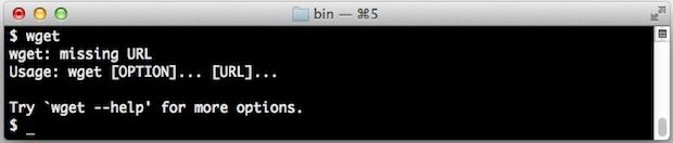 Install wget in Mac OS X