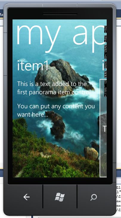 Panorama控件和Pivot控件【WP7学习札记之十四】