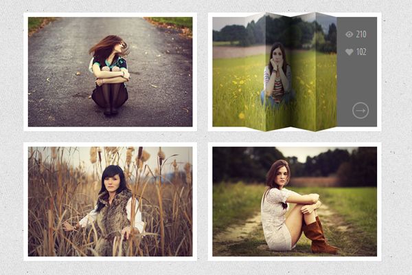 thumbmnail image hover effects jQuery css3