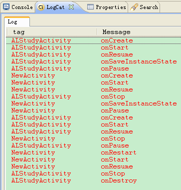 【Android笔记】Activity不同状态转换研究