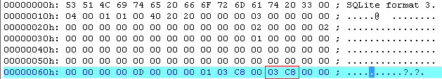 sqlite 页面结构分析