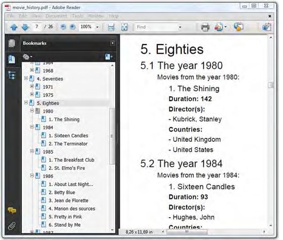 <<iText in Action 2nd>>2.3节(Adding Anchor, Image, Chapter, and Section objects)读书笔记