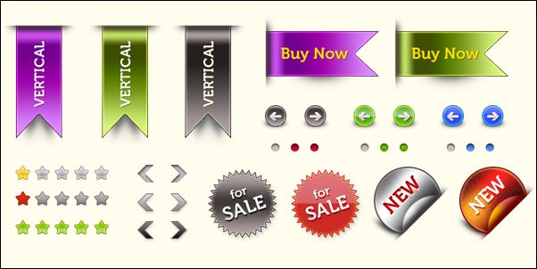 Incredible Sets of High Quality Website Buttons For Free in PSD Format