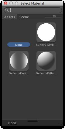 Selecting skybox material.