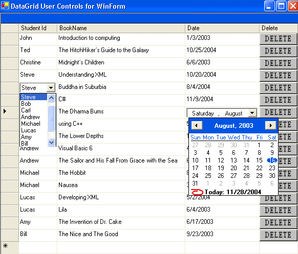 CodeProject每日精选: Grid controls