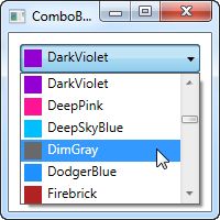 A ComboBox control using data binding