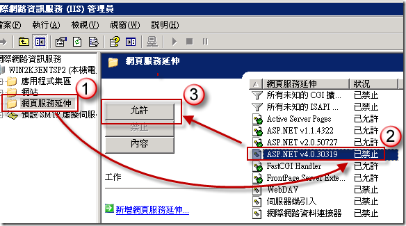 ASP.NET 4.0 安裝在 IIS6 最常遇到的四個問題