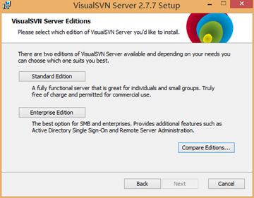 VisualSVN SERVER的安装和使用