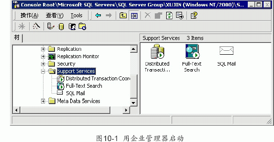 SQL Server 2000 的Standard Edition 和Enterprise Edition 版本提供了对表数据中字符串的复杂检索功能---全文检索（Full-Text Searches）。