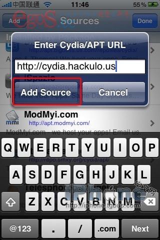 输入Cydia/APT URL-iPhone手机ipa破解补丁安装方法和ipa软