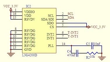 Arduino笔记五三轴陀螺仪L3G4200D