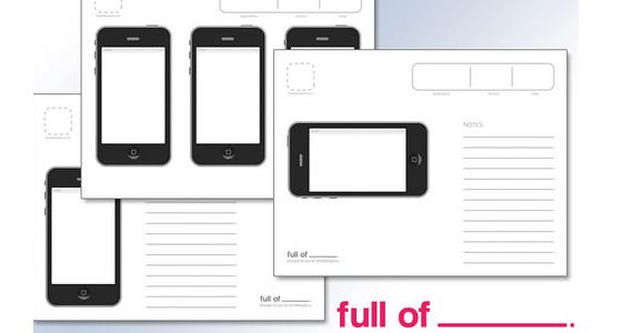 iPhone App Wireframe Template