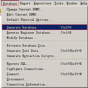 SyBase Powerdesigner生成数据库详细表