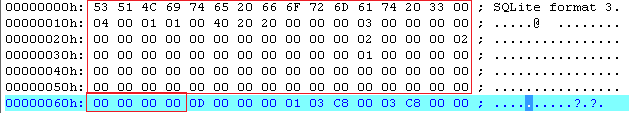 sqlite 页面结构分析