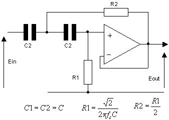 Active Low-Pass Filter Design 低通滤波器设计