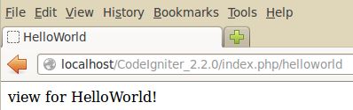 CodeIgniter入门——HelloWorld