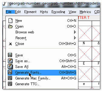 生成字体示意截图