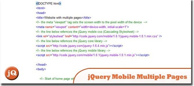 jQuery Mobile的布局插件和示例