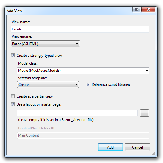 ASP.NET MVC 3 (Adding a Create Method and Create View ) (6/9)