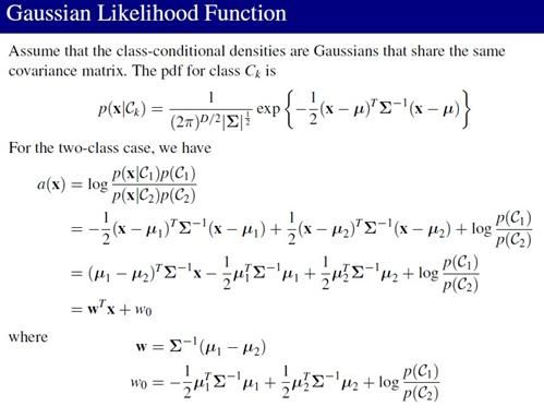 PRML读书会第四章 Linear Models for Classification(贝叶斯marginalization、Fisher线性判别、感知机、概率生成和判别模型、逻辑回归)