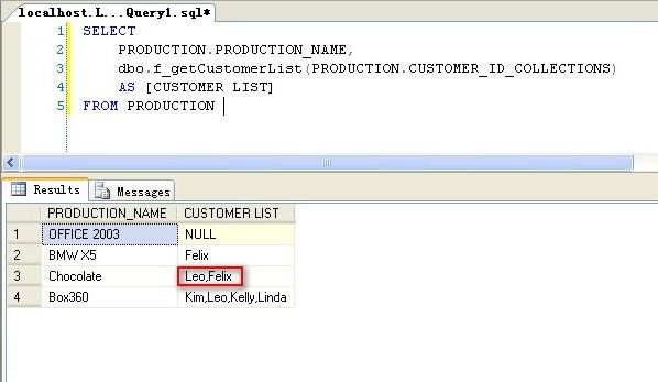 SQL根据分隔的字符串，查询并组合查询结果的解决方案