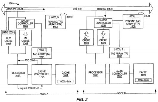 Multiprocessing system employing pending tags to maintain cache coherence