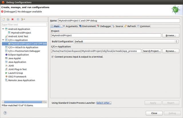 Using Eclipse for Android C/C++ Debugging