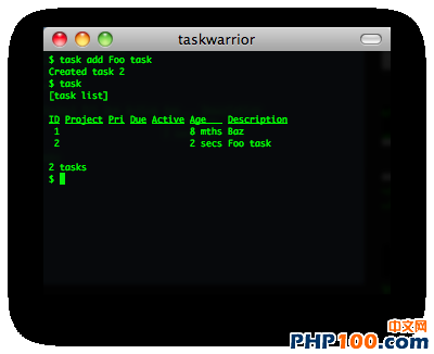 taskwarrior screenshot