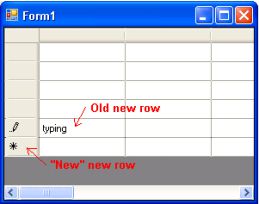 WinForm：DataGridView新增加行