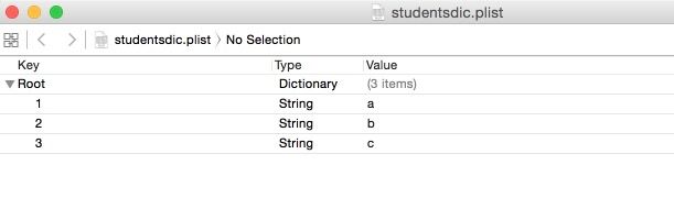 数据存储之属性列表Plist
