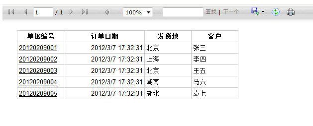 RDLC报表系列--------钻取报表