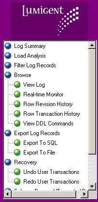 使用Lumigent Log Explorer对SQL Server事务日志进行分析，对SQL Server事务、操作进行撤销