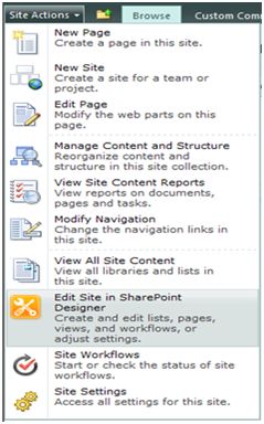 SharePoint 2010 UI 定制化系列之定制Ribbon UI操作: 如何使用SharePoint Designer 2010定制Ribbon UI操作