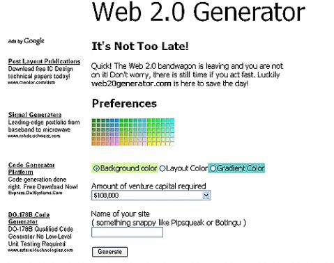 Top10 Web2.0在线生成器