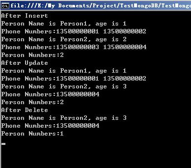 使用NoRM操作MongoDB