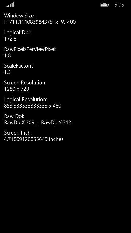 WP8.1:关于屏幕尺寸和分辨率的那些事儿