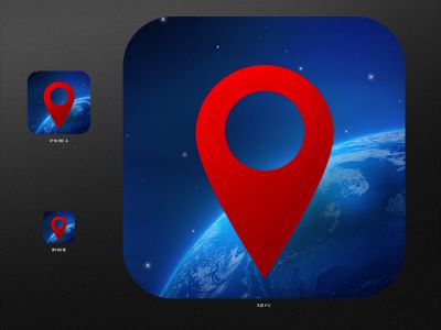 Globe Icon design iPhone App