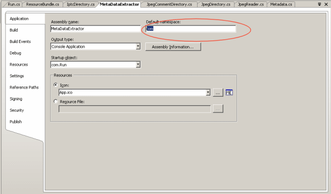 Project Property Meta Data Extractor in C# - MetaDataExtractor.dll