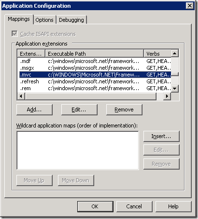 application mappings