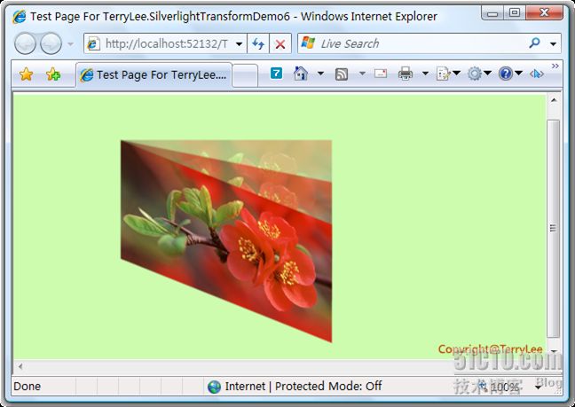 （30）：Silverlight 2 使用Transform实现更炫的效果（下）