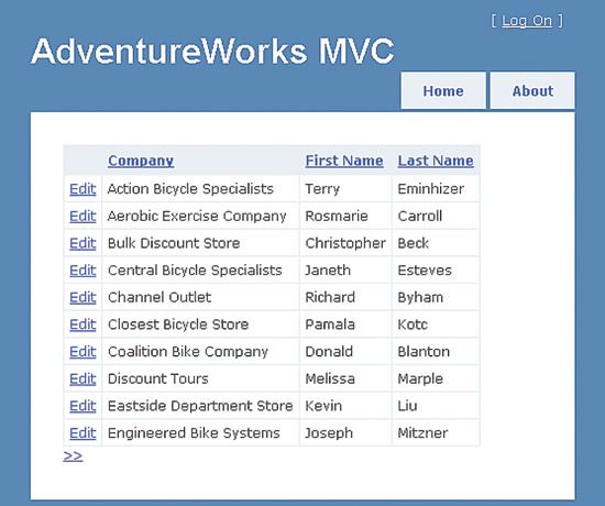 使用实体框架和 ASP.NET MVC 3 进行服务器端分