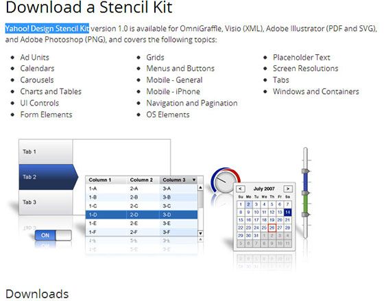 Yahoo Design Stencil Kit