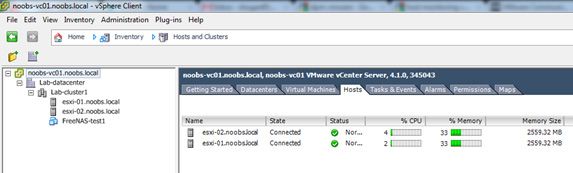 VMware Lab setup - A virtualized lab for testing HA and DRS