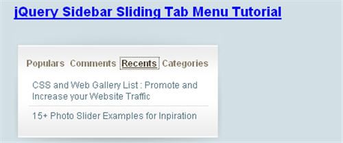 30个实用的jQuery选项卡/导航教程推荐