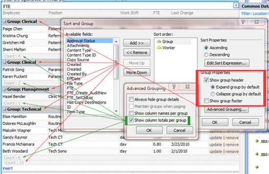 SharePoint：扩展DVWP - 第33部分：修改DVWP中的合计和分类汇总