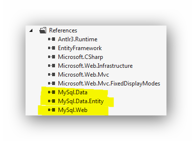 ASP.NET Entity Framework with MySql服务器发布环境配置